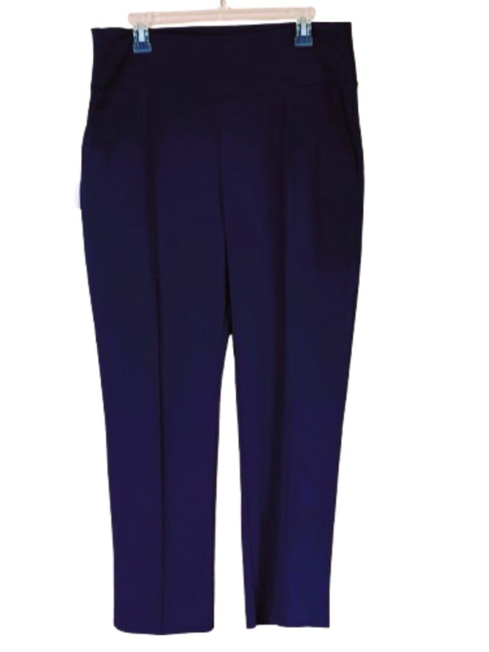 Heimish Women's Dress Pants 2XL Womens Blue Comfortable Side Pockets Pull On